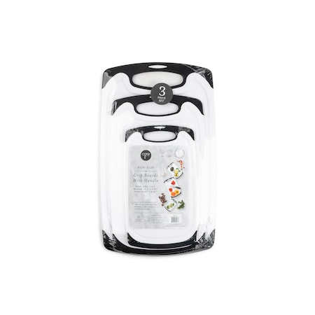 Core Kitchen 3pc Elliptic Comfort Grip Boards - Onyx 39413